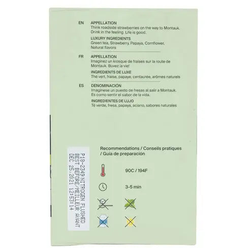 METZ Long Island Strawberry | Premium Green Tea & Fruit Infusion