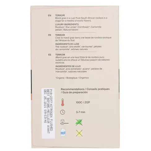 METZ Organic Bourbon Street Vanilla | Caffeine-Free Rooibos Tea