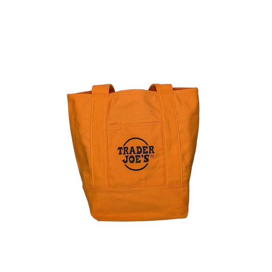Trader Joe's Mini Reuseable Canvas Tote Bag Orange