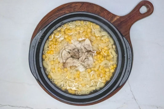 Quick Comfort: Hong Kong Style Grilled Chicken & Corn Macaroni Soup