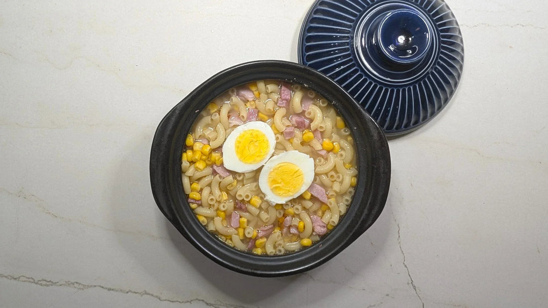 Cozy & Creamy: Hong Kong Style Ham, Corn & Hard Boiled Egg Macaroni Soup