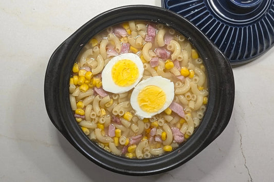 Cozy & Creamy: Hong Kong Style Ham, Corn & Hard Boiled Egg Macaroni Soup