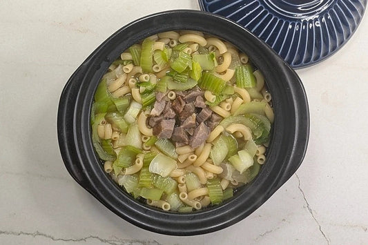 Leftover Magic: Hong Kong Style Char Siu & Bok Choy Macaroni Soup