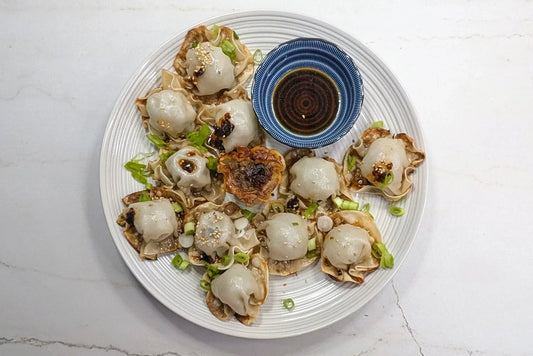 Lazy No-Fold Pork and Chive "Blanket" Dumplings (Easy Recipe)
