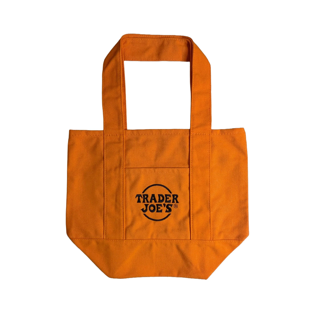 Trader Joe's Mini Canvas Tote Bag Limited Edition Fall Colors - Pumpkin Orange