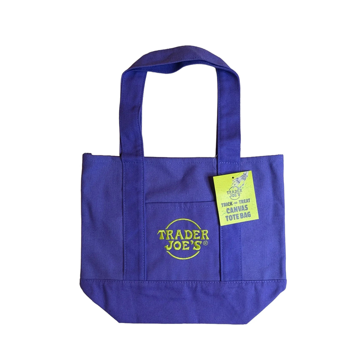 Trader Joe's Mini Canvas Tote Bag Limited Edition Fall Colors - Deep Purple