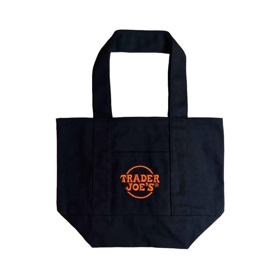 Trader Joe's Mini Canvas Tote Bag Limited Edition Fall Colors - Midnight Black