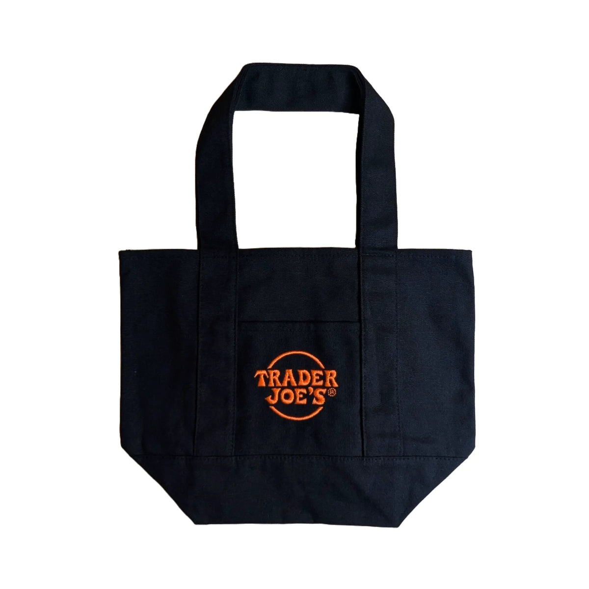 Trader Joe's Mini Canvas Tote Bag Limited Edition Fall Colors - Midnight Black
