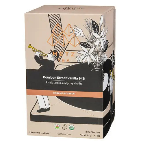 METZ Organic Bourbon Street Vanilla | Caffeine-Free Rooibos Tea