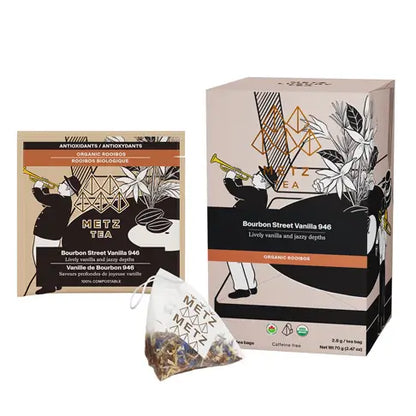 METZ Organic Bourbon Street Vanilla | Caffeine-Free Rooibos Tea