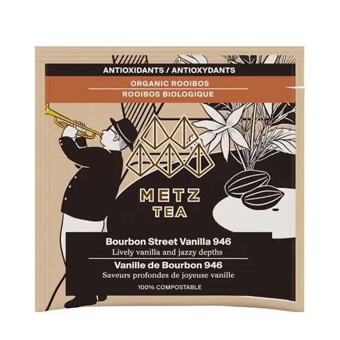 METZ Organic Bourbon Street Vanilla | Caffeine-Free Rooibos Tea