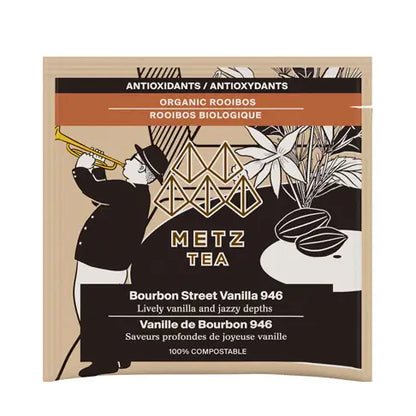 METZ Organic Bourbon Street Vanilla | Caffeine-Free Rooibos Tea