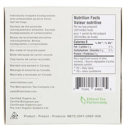 METZ Organic Earl Grey | Certified Organic Black Tea