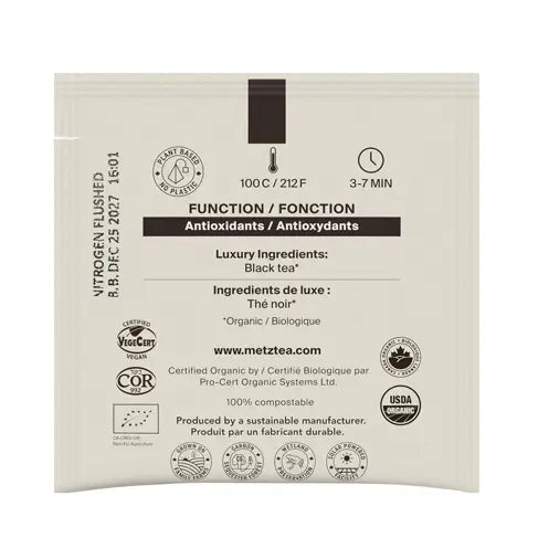 METZ Organic English Breakfast | Certified Organic Black Tea