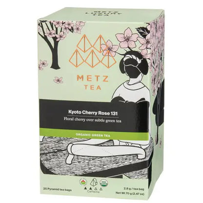 METZ Organic Kyoto Cherry Rose | Organic Floral Green Tea