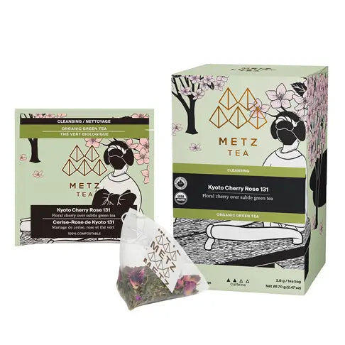 METZ Organic Kyoto Cherry Rose | Organic Floral Green Tea