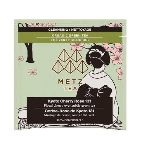 METZ Organic Kyoto Cherry Rose | Organic Floral Green Tea