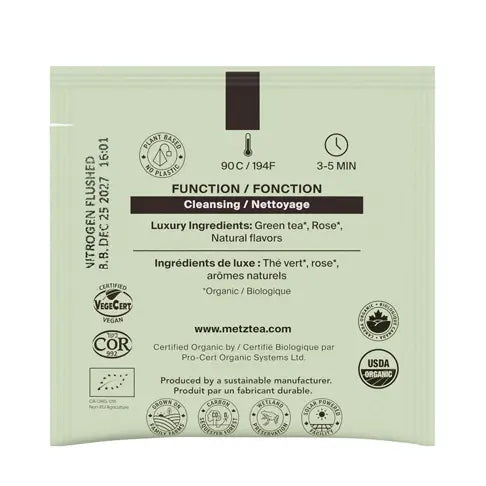 METZ Organic Kyoto Cherry Rose | Organic Floral Green Tea