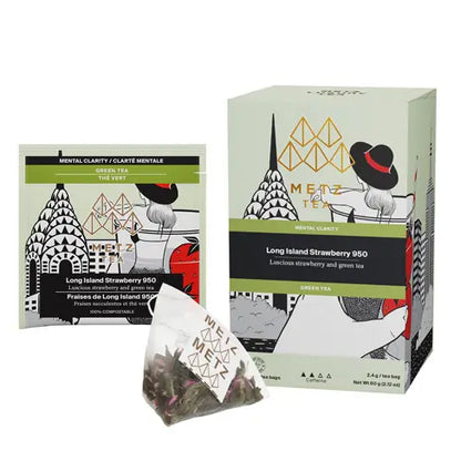 METZ Long Island Strawberry | Premium Green Tea & Fruit Infusion