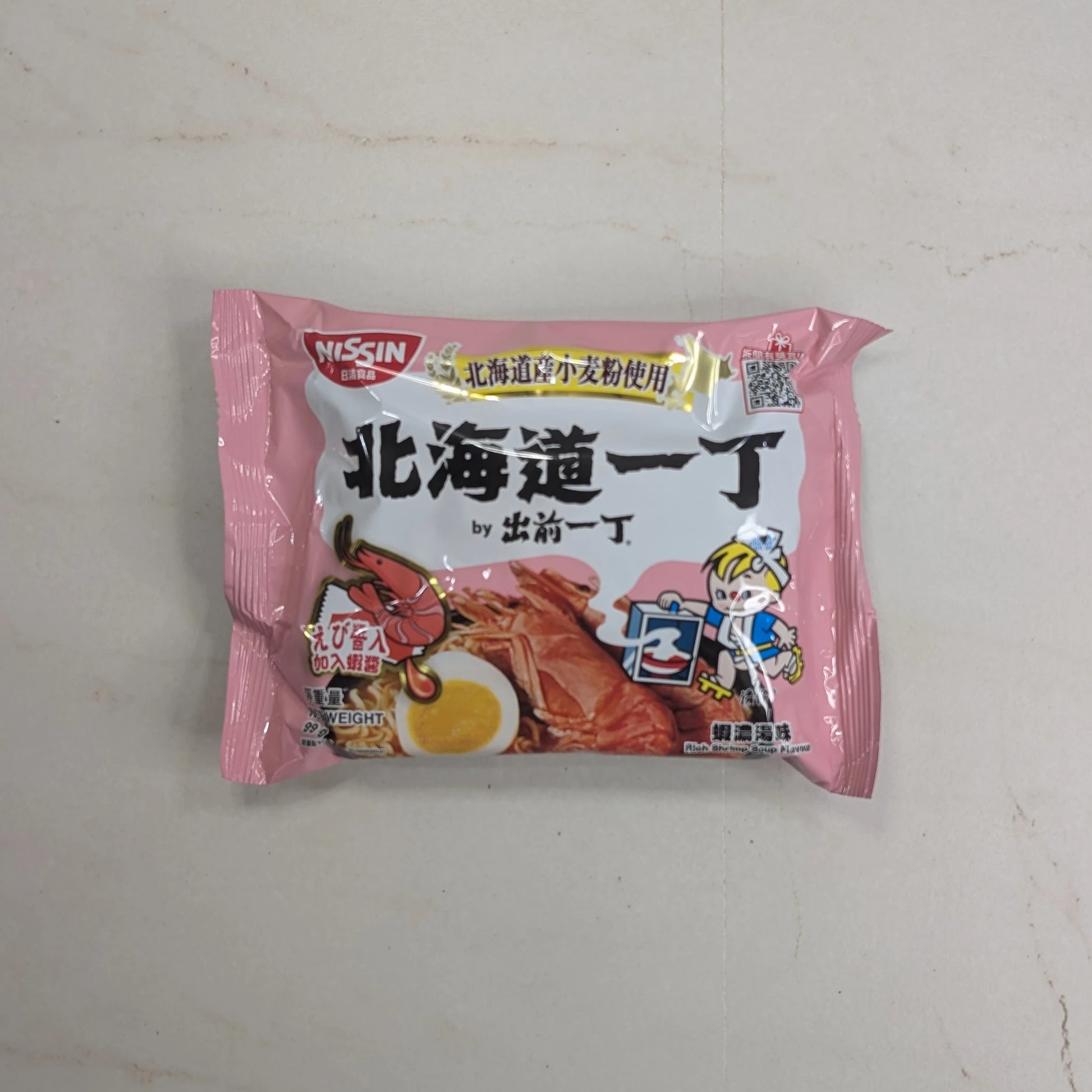 Nissin Demae Iccho 100% Hokkaido Wheat Ramen: Rich Shrimp Soup Flavor