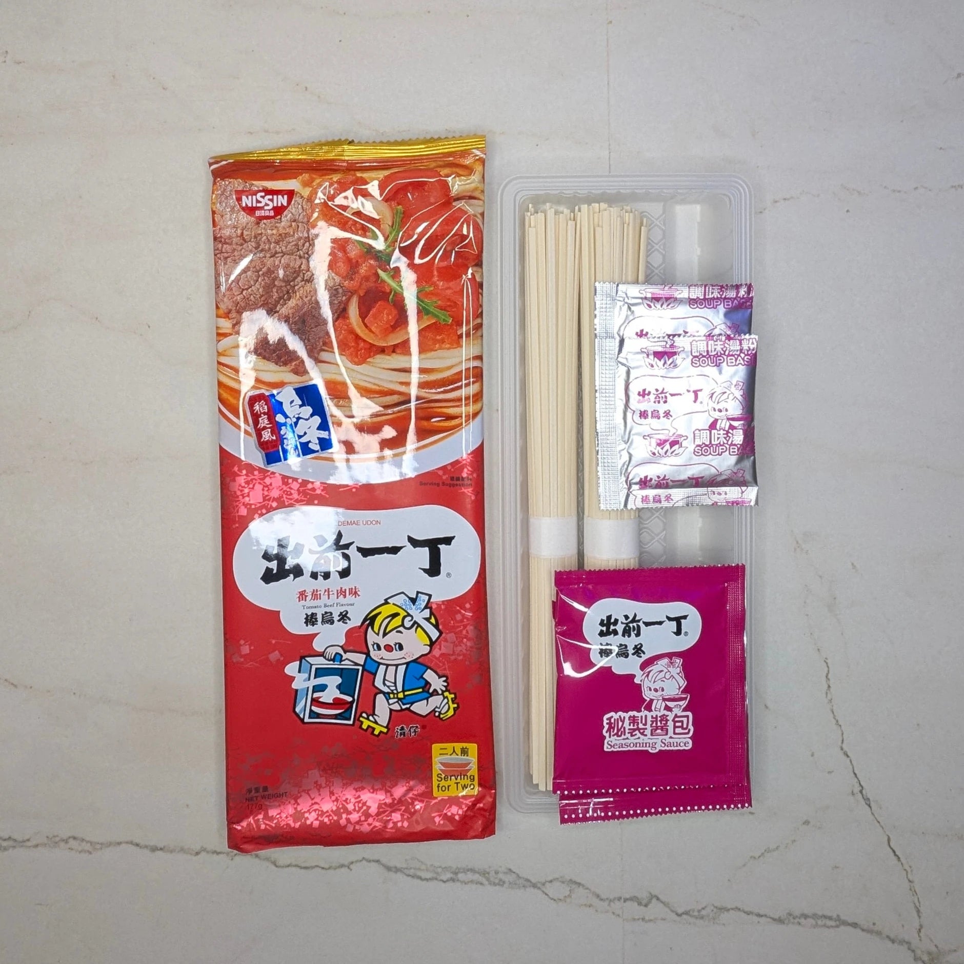 Nissin Demae Iccho Bar Udon: Tomato Beef Flavor