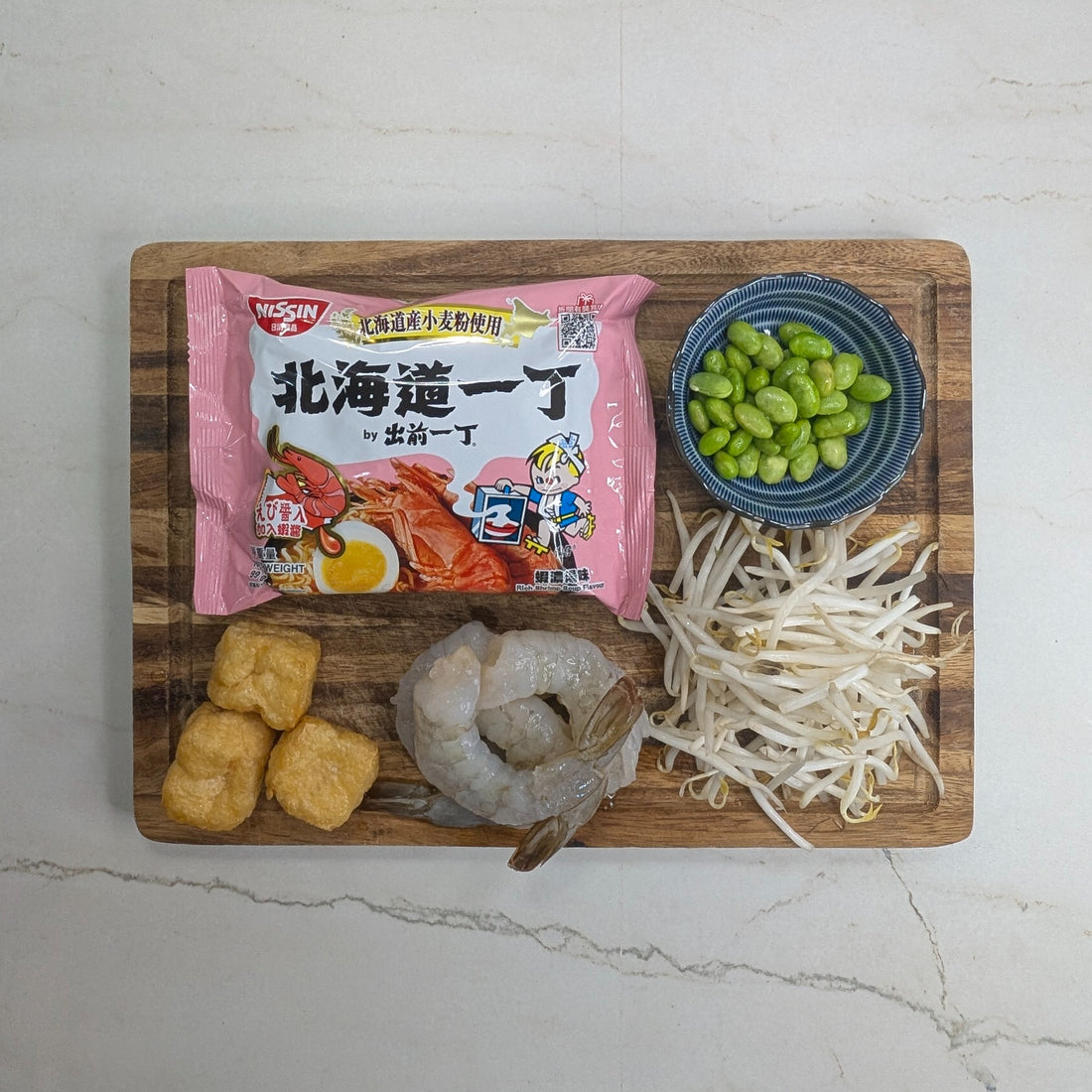 Nissin Demae Iccho 100% Hokkaido Wheat Flour Rich Shrimp Soup Flavor