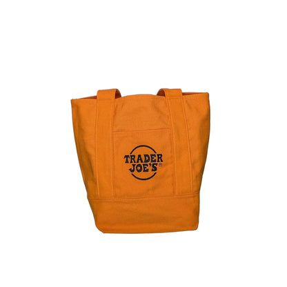 Trader Joe's Mini Reuseable Canvas Tote Bag Orange