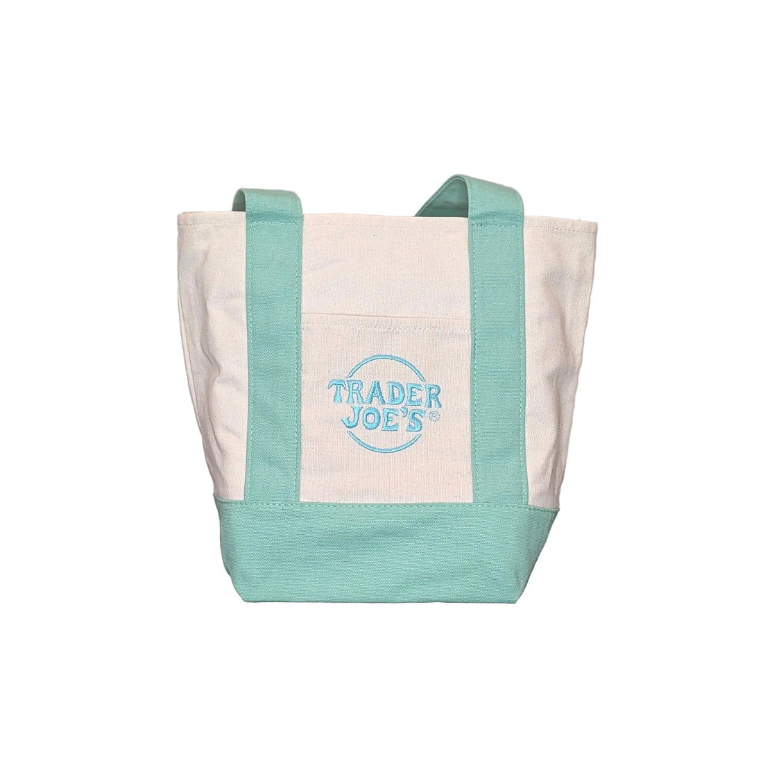 Trader Joe's Mini Pastel Canvas Tote: Mint Green (2026 Edition)