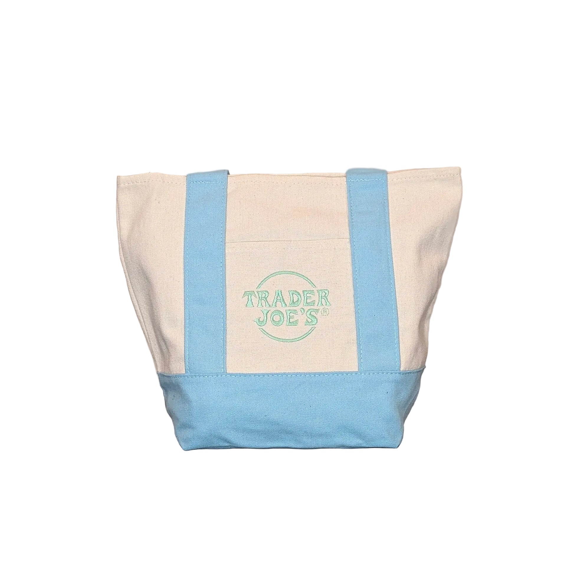 Trader Joe's Mini Reusable Canvas Tote Bag | Baby Blue