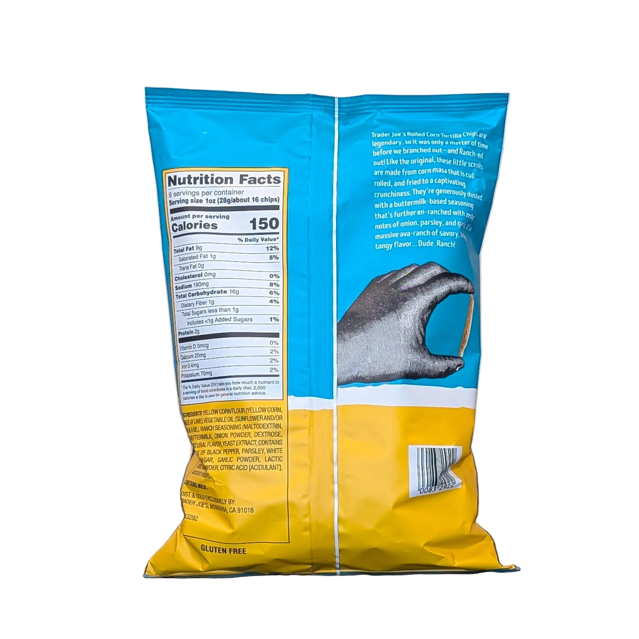 Buy Trader Joe's Ranch Flavored Rolled Corn Chips | Hong Kong