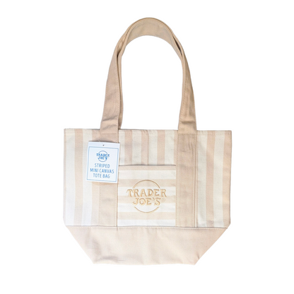 Trader Joe's 迷你条纹帆布手提包 | 限量夏日系列 (Striped Summer Series)