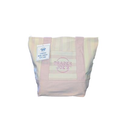 Trader Joe's 迷你条纹帆布手提包 | 限量夏日系列 (Striped Summer Series)