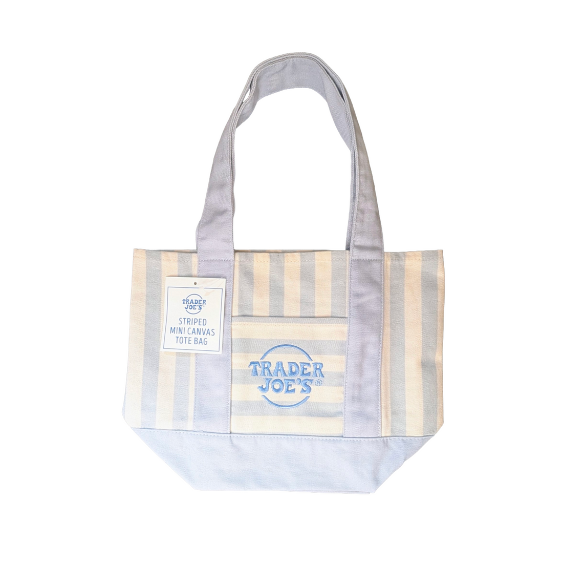 Trader Joe's 迷你条纹帆布手提包 | 限量夏日系列 (Striped Summer Series)